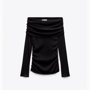 Zara strapless long sleeve top